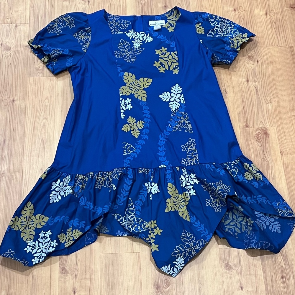 T&L MuuMuu Factory Hawaiian Muumuu Mumu Dress Vintage Hankerchief Skirt - 1X